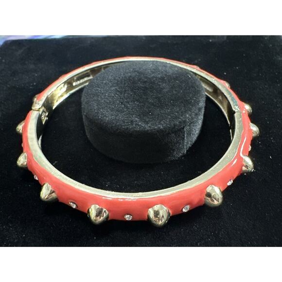 Sequin Nordstrom Colorful Thin Gold Tone Enamel Hinge Bangle $25 NWOT #71 - Picture 1 of 2